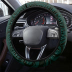 New Zealand Ta Moko Steering Wheel Cover Aotearoa Maori Chest Tattoo Turquoise