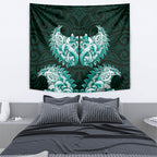 New Zealand Ta Moko Tapestry Aotearoa Maori Chest Tattoo Turquoise