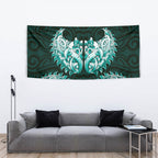 New Zealand Ta Moko Tapestry Aotearoa Maori Chest Tattoo Turquoise