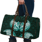 New Zealand Ta Moko Travel Bag Aotearoa Maori Chest Tattoo Turquoise