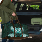 New Zealand Ta Moko Travel Bag Aotearoa Maori Chest Tattoo Turquoise