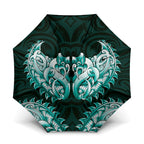 New Zealand Ta Moko Umbrella Aotearoa Maori Chest Tattoo Turquoise