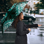 New Zealand Ta Moko Umbrella Aotearoa Maori Chest Tattoo Turquoise