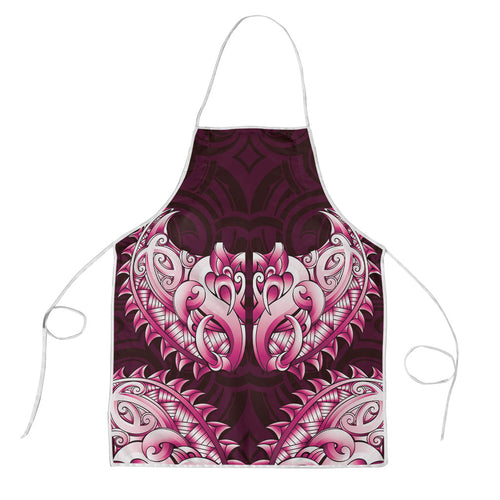 New Zealand Ta Moko Apron Aotearoa Maori Chest Tattoo Pink