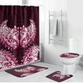 New Zealand Ta Moko Bathroom Set Aotearoa Maori Chest Tattoo Pink
