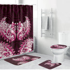New Zealand Ta Moko Bathroom Set Aotearoa Maori Chest Tattoo Pink