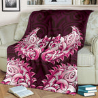 New Zealand Ta Moko Blanket Aotearoa Maori Chest Tattoo Pink