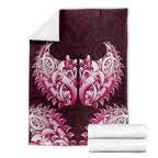 New Zealand Ta Moko Blanket Aotearoa Maori Chest Tattoo Pink