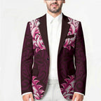 New Zealand Ta Moko Blazer Aotearoa Maori Chest Tattoo Pink