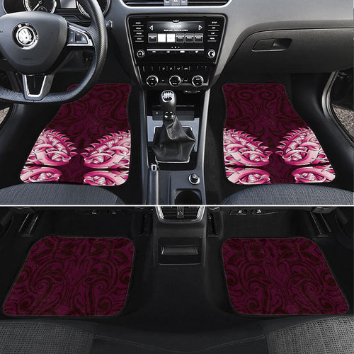 New Zealand Ta Moko Car Mats Aotearoa Maori Chest Tattoo Pink