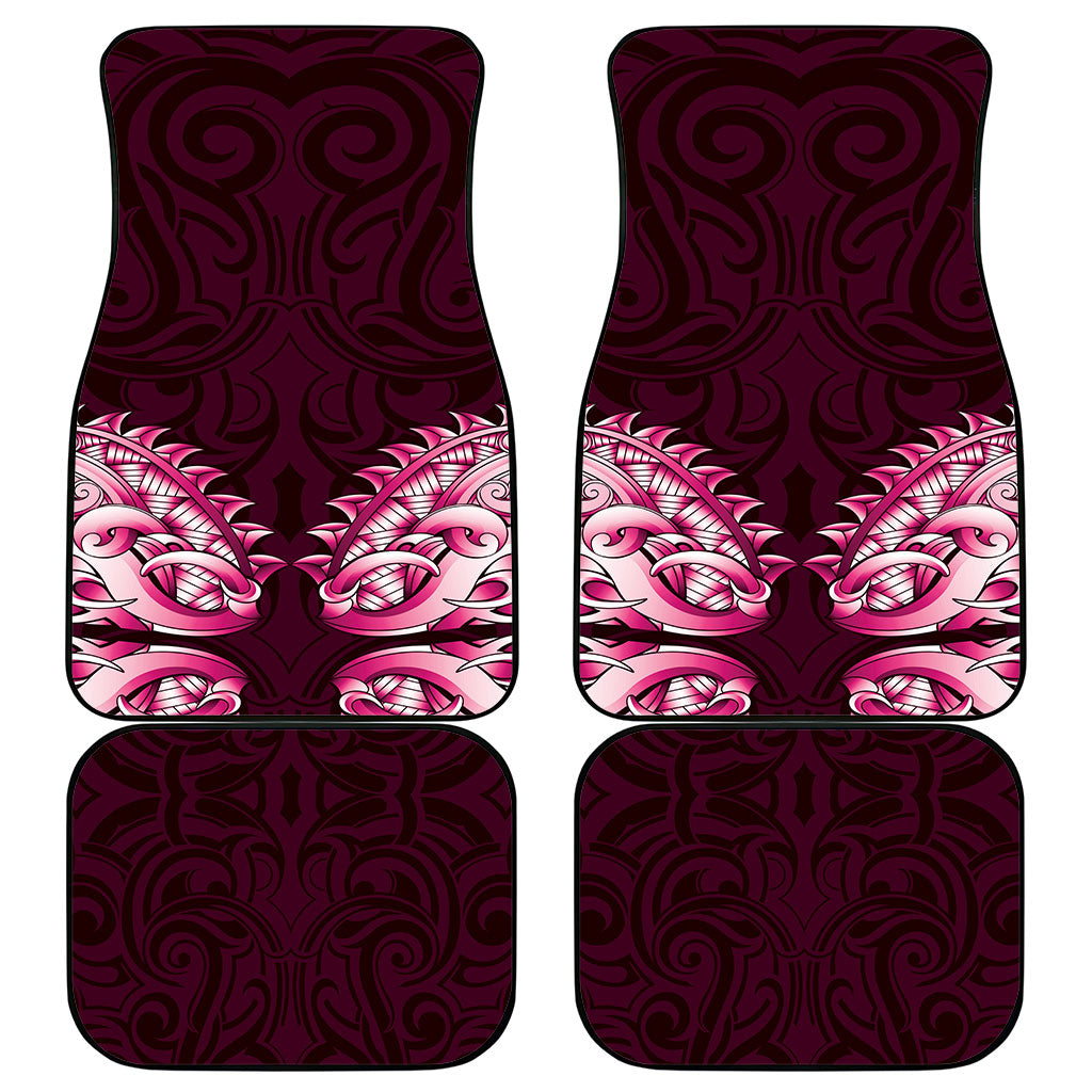 New Zealand Ta Moko Car Mats Aotearoa Maori Chest Tattoo Pink
