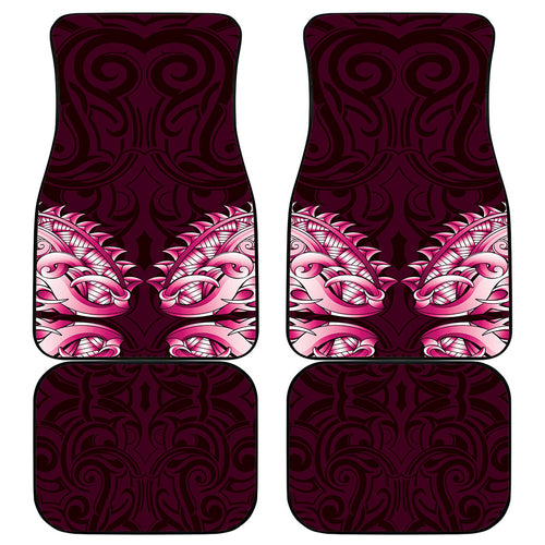 New Zealand Ta Moko Car Mats Aotearoa Maori Chest Tattoo Pink