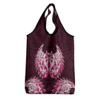 New Zealand Ta Moko Grocery Bag Aotearoa Maori Chest Tattoo Pink