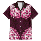 New Zealand Ta Moko Hawaiian Shirt Aotearoa Maori Chest Tattoo Pink