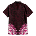 New Zealand Ta Moko Hawaiian Shirt Aotearoa Maori Chest Tattoo Pink