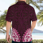 New Zealand Ta Moko Hawaiian Shirt Aotearoa Maori Chest Tattoo Pink
