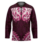 New Zealand Ta Moko Hockey Jersey Aotearoa Maori Chest Tattoo Pink