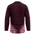 New Zealand Ta Moko Hockey Jersey Aotearoa Maori Chest Tattoo Pink