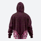 New Zealand Ta Moko Hoodie Aotearoa Maori Chest Tattoo Pink