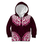 New Zealand Ta Moko Kid Hoodie Aotearoa Maori Chest Tattoo Pink