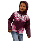 New Zealand Ta Moko Kid Hoodie Aotearoa Maori Chest Tattoo Pink