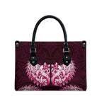 New Zealand Ta Moko Leather Bag Aotearoa Maori Chest Tattoo Pink