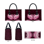 New Zealand Ta Moko Leather Bag Aotearoa Maori Chest Tattoo Pink