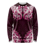 New Zealand Ta Moko Long Sleeve Shirt Aotearoa Maori Chest Tattoo Pink