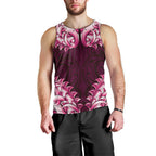New Zealand Ta Moko Men Tank Top Aotearoa Maori Chest Tattoo Pink