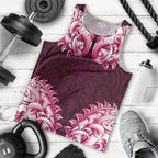 New Zealand Ta Moko Men Tank Top Aotearoa Maori Chest Tattoo Pink