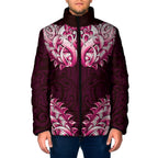 New Zealand Ta Moko Padded Jacket Aotearoa Maori Chest Tattoo Pink