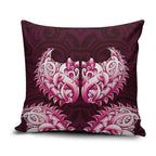 New Zealand Ta Moko Pillow Cover Aotearoa Maori Chest Tattoo Pink