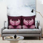 New Zealand Ta Moko Pillow Cover Aotearoa Maori Chest Tattoo Pink
