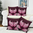 New Zealand Ta Moko Pillow Cover Aotearoa Maori Chest Tattoo Pink