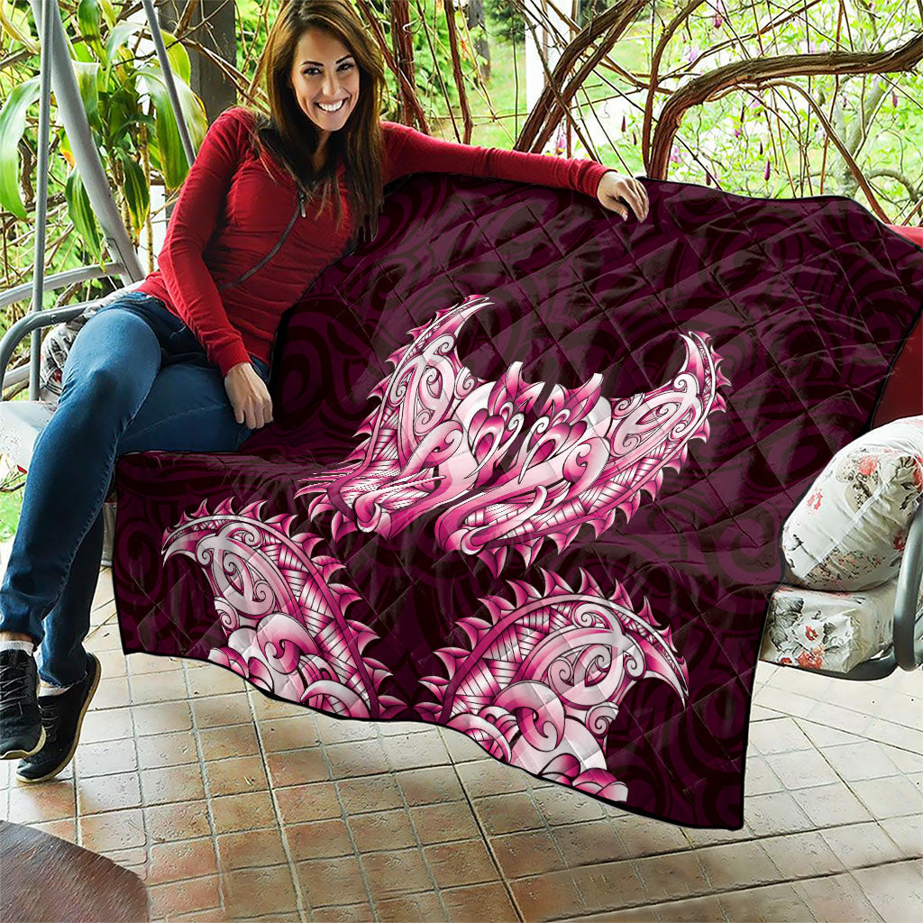 New Zealand Ta Moko Quilt Aotearoa Maori Chest Tattoo Pink
