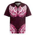New Zealand Ta Moko Rugby Jersey Aotearoa Maori Chest Tattoo Pink