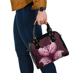 New Zealand Ta Moko Shoulder Handbag Aotearoa Maori Chest Tattoo Pink