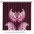 New Zealand Ta Moko Shower Curtain Aotearoa Maori Chest Tattoo Pink
