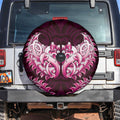 New Zealand Ta Moko Spare Tire Cover Aotearoa Maori Chest Tattoo Pink