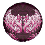 New Zealand Ta Moko Spare Tire Cover Aotearoa Maori Chest Tattoo Pink