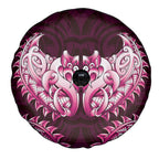 New Zealand Ta Moko Spare Tire Cover Aotearoa Maori Chest Tattoo Pink