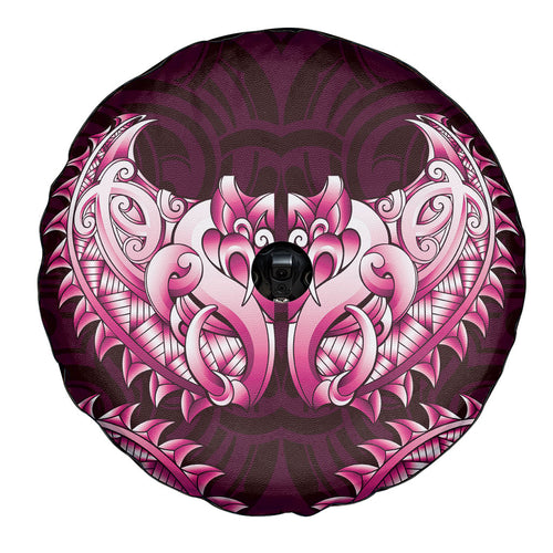 New Zealand Ta Moko Spare Tire Cover Aotearoa Maori Chest Tattoo Pink