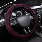 New Zealand Ta Moko Steering Wheel Cover Aotearoa Maori Chest Tattoo Pink