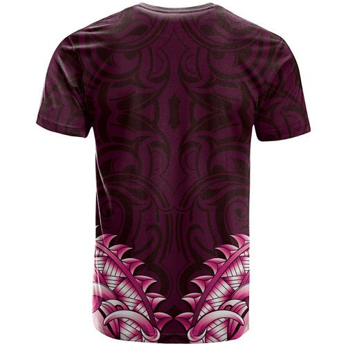 New Zealand Ta Moko T Shirt Aotearoa Maori Chest Tattoo Pink