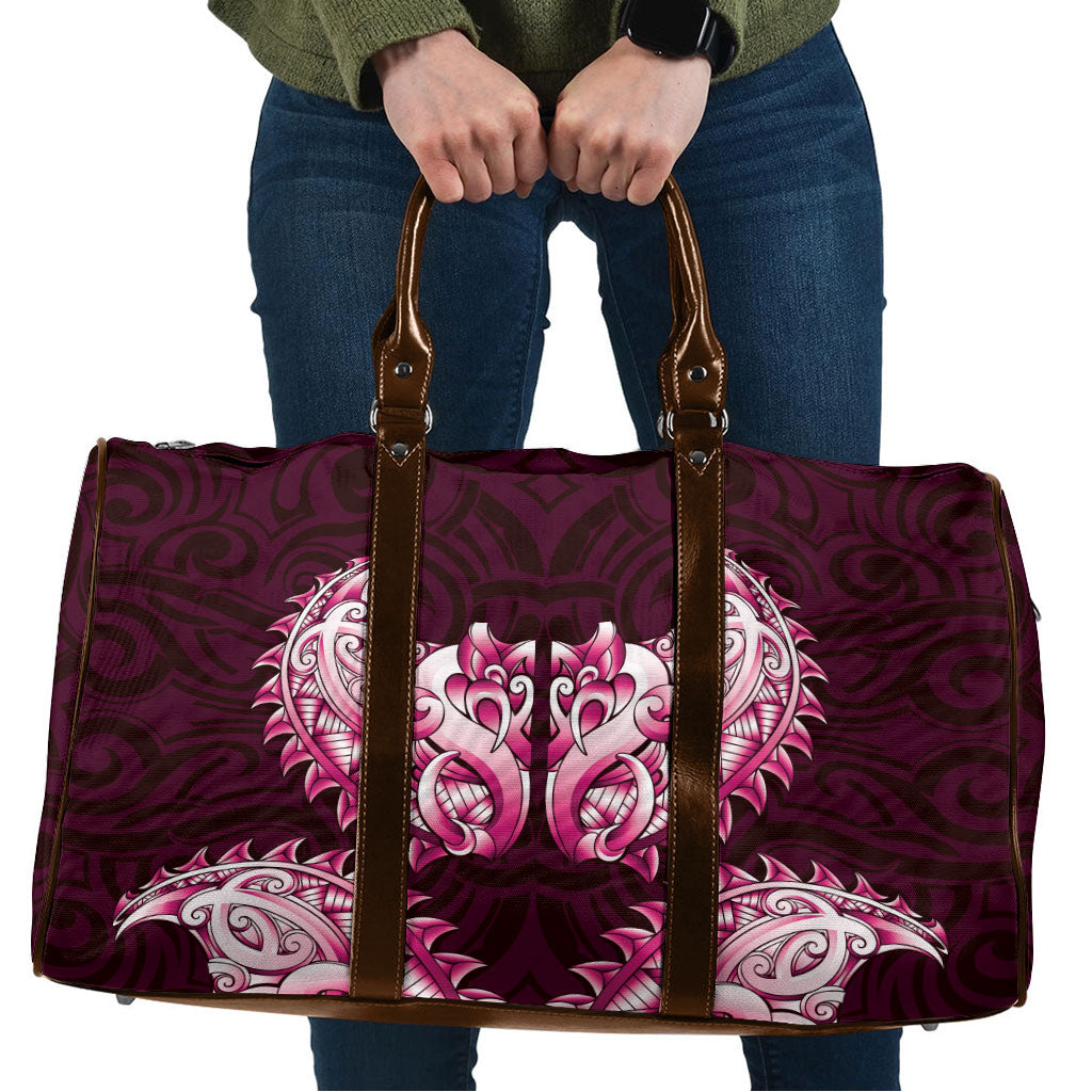 New Zealand Ta Moko Travel Bag Aotearoa Maori Chest Tattoo Pink