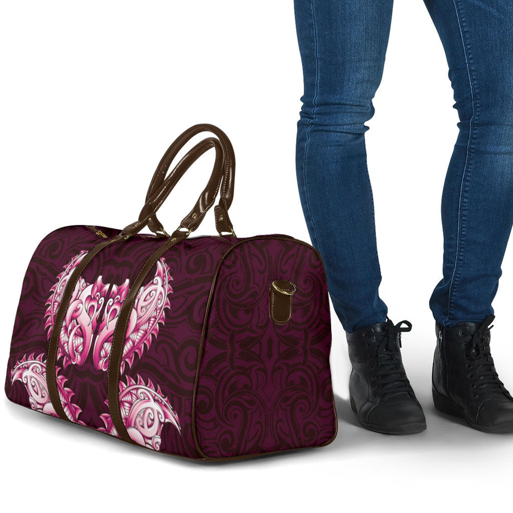 New Zealand Ta Moko Travel Bag Aotearoa Maori Chest Tattoo Pink