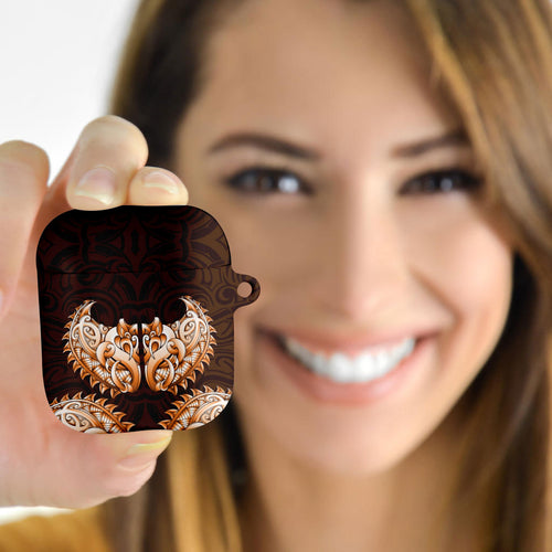 New Zealand Ta Moko AirPods Case Aotearoa Maori Chest Tattoo Orange