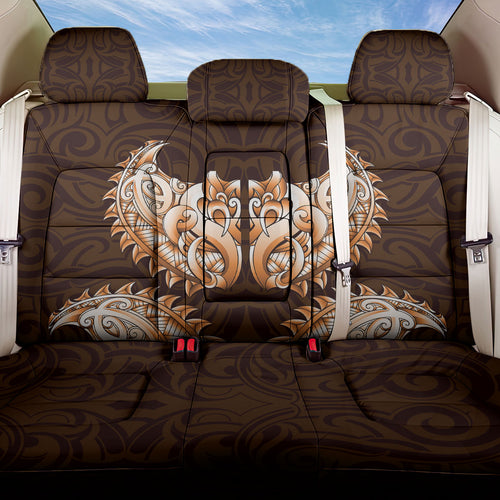 New Zealand Ta Moko Back Car Seat Cover Aotearoa Maori Chest Tattoo Orange