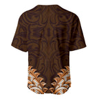 New Zealand Ta Moko Baseball Jersey Aotearoa Maori Chest Tattoo Orange