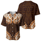 New Zealand Ta Moko Baseball Jersey Aotearoa Maori Chest Tattoo Orange